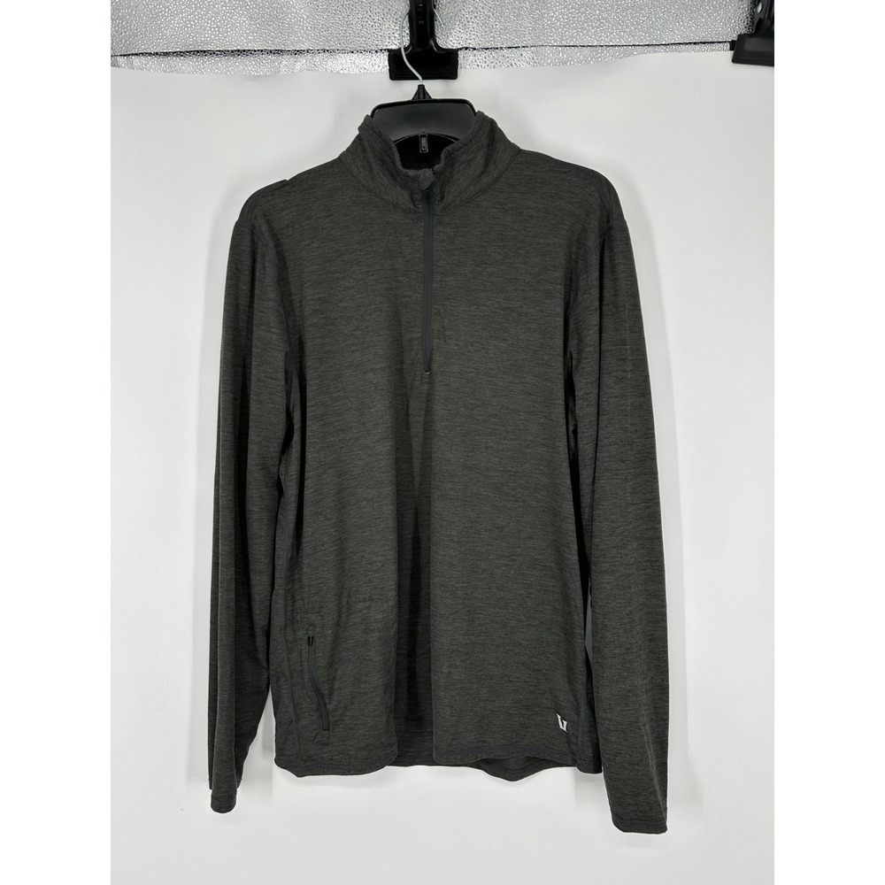 Vuori Ease Performance 1/2 Half Zip 2.0 Shirt Pullover Charcoal Grey Mens Small